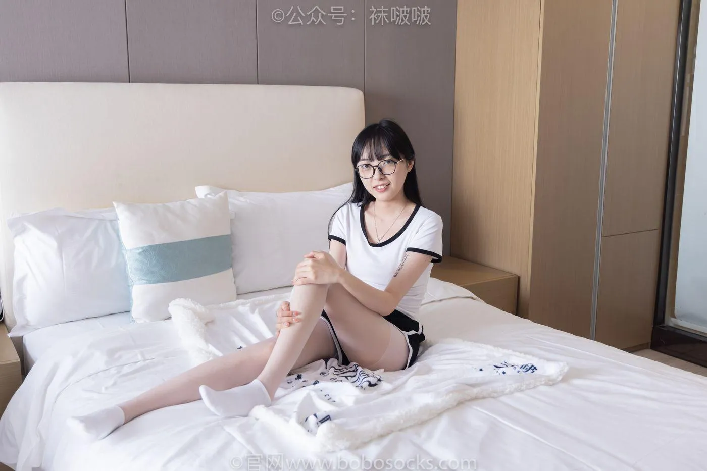 [BoBoSocks袜啵啵]NO.037 稚予-帆布鞋、短白棉袜、白丝 [136P]插图7